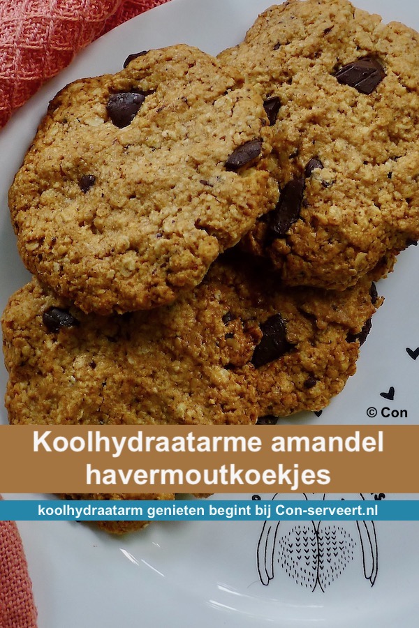 Amandel havermoutkoekjes recept - koolhydraatarm genieten begint bij Con-serveert.nl