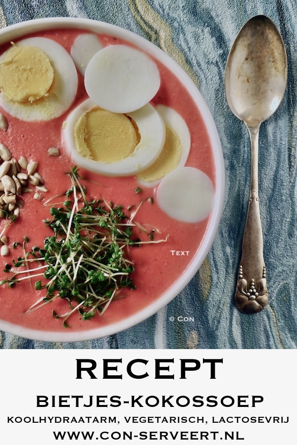 Bietjes kokos soep recept - koolhydraatbewust genieten begint bij www.con-serveert.nl