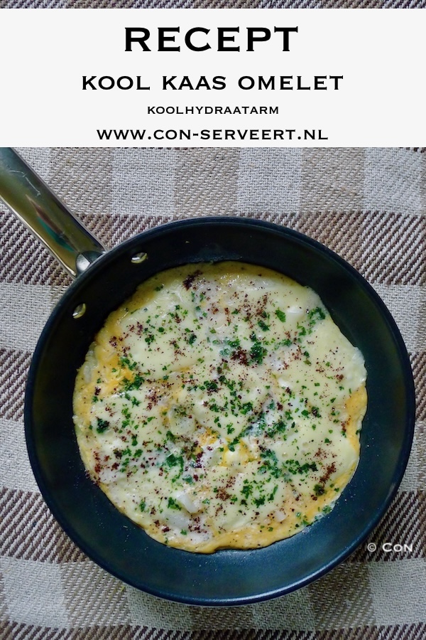 Kool kaas omelet, koolhydraatarm recept - koolhydraatbewust genieten begint bij con-serveert.nl